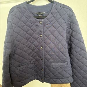 Women's Quilted Puffer Jacket - Navy